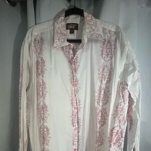 Mens 1x Vintage Red Button Up shirt